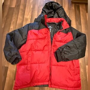 Red and Black Puffer Jacket